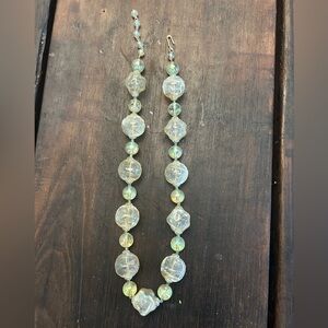 Vintage Elegant Crystal Clear Beaded Necklace